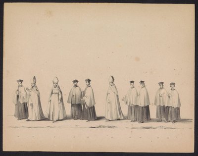 Mascarada de los estudiantes de Utrecht, 1846 (lámina 11) Representación de la procesión disfrazada, que representa la procesión de Felipe II, Príncipe de España, en Utrecht, el 3 de octubre de 1549, celebrada el 17 de junio de 1846, por S.S. Estudiantes d de Carel Christiaan Antony Last