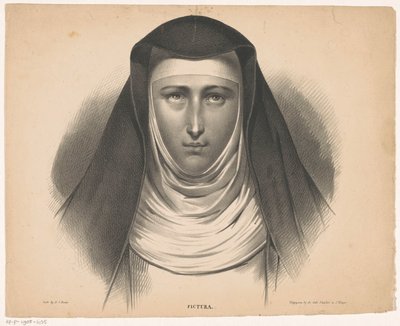 retrato de una monja Pictura (título de la serie sobre el objeto) de Carel Christiaan Antony Last