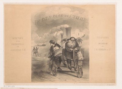 Padre tiempo y artista en una máquina de vapor Portada de: En el humo del tiempo En el humo del tiempo (título de la serie sobre el objeto) de Carel Christiaan Antony Last