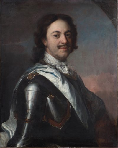 Retrato en vida del Emperador Pedro I el Grande 1672-1725 de Carel De Moor
