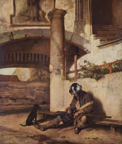 Holandés: El guardia de la puerta de Carel Fabritius