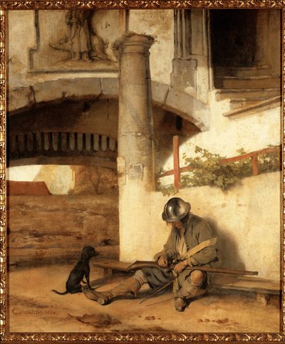 El centinela dormido de Carel Fabritius