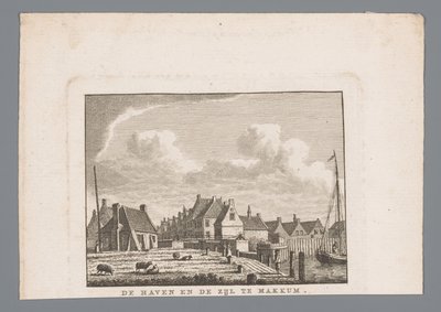 Puerto y esclusa lateral en Makkum
El puerto y el Zijl en Makkum (título en el objeto) de Carel Frederik Bendorp (I)