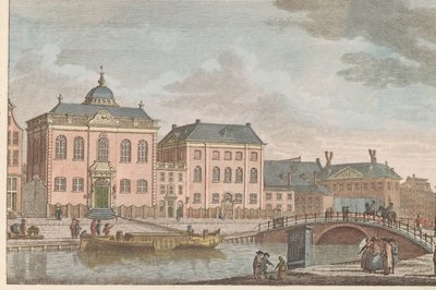 Sinagoga Alta Alemana en Ámsterdam, hacia 1790 Alta Iglesia Judía Alemana en Amsterdam / Sijnagogue Allemandé à Amsterdam (título sobre el objeto) de Carel Frederik Bendorp (I)