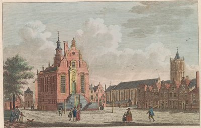 Mercado y ayuntamiento de Schiedam, hacia 1790 The Market and City Hall in Schiedam / Marché et hotel de ville à Schiedam (título sobre el objeto) de Carel Frederik Bendorp (I)