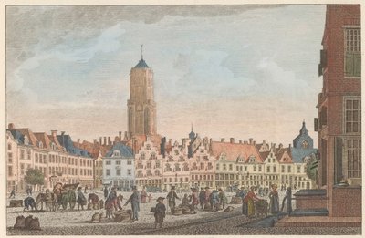 Neude en Utrecht, hacia 1790 De Neude in Utrecht / Marché dite Neude in Utrecht (título sobre el objeto) de Carel Frederik Bendorp (I)