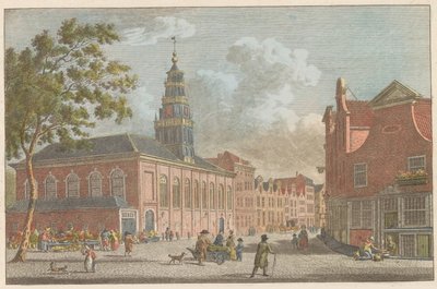 Iglesia valona en Róterdam, hacia 1790 Iglesia francesa en Rotterdam / L