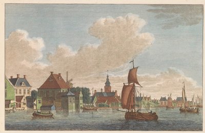 Westzaandam, alrededor de 1790 El Binnen-Zaan a la iglesia en West-Zaandam / Saan Interieur prise du Coté de L