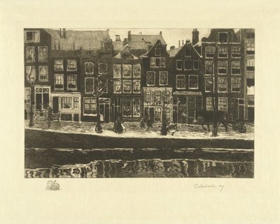 Lauriergracht de Carel Lodewijk Dake (signed by artist)