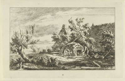 horno para una granja Paisajes (a-f) (título de la serie) de Carel Lodewijk Hansen