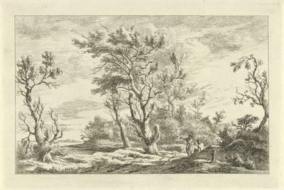 Viajeros en un paisaje Paisajes (A-F) (título de la serie) de Carel Lodewijk Hansen