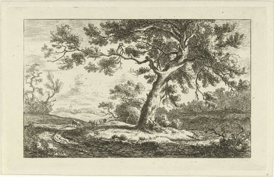 pastor descansando Paisajes (a-f) (título de la serie) de Carel Lodewijk Hansen