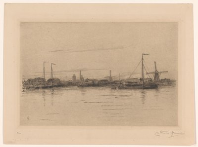 Vista de Dordrecht de Carel Nicolaas Storm van 