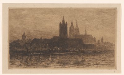Vista de Colonia de noche de Carel Nicolaas Storm van 