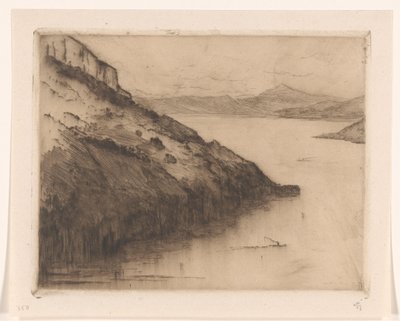 Vista del lago de Lucerna visto desde Axenstein de Carel Nicolaas Storm van 