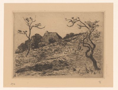 Casa detrás de una colina cerca de Materborn de Carel Nicolaas Storm van 