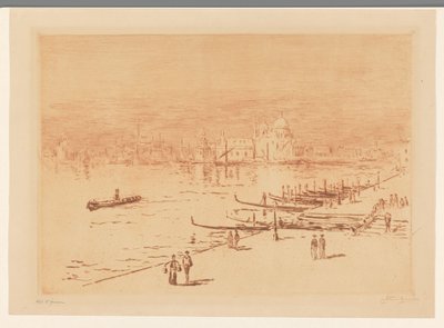 Muelle con paseantes en Venecia de Carel Nicolaas Storm van 