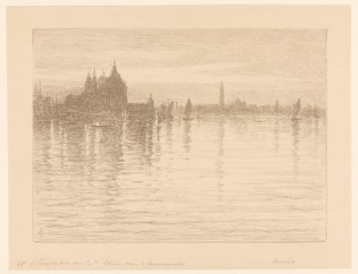 Vista de la Basílica de Santa Maria della Salute desde el agua de Carel Nicolaas Storm van 