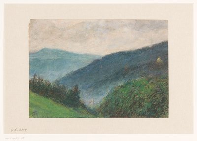 Paisaje montañoso cerca de Baden-Baden de Carel Nicolaas Storm van 