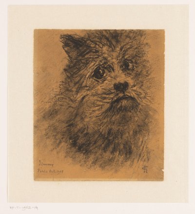 Estudio de retrato del perro Jimmy de Carel Nicolaas Storm van 