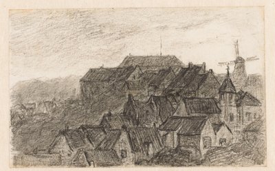 Vista de la ciudad de Kleve con el molino de Carel Nicolaas Storm van 