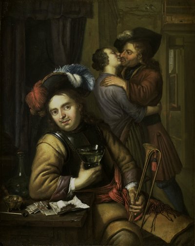 Escena del soldado de Carel de Moor (II) (attributed to)