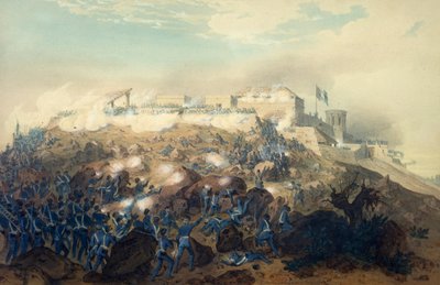 El asalto al Castillo de Chapultepec por las tropas americanas, el 14 de septiembre de Carl (after) Nebel