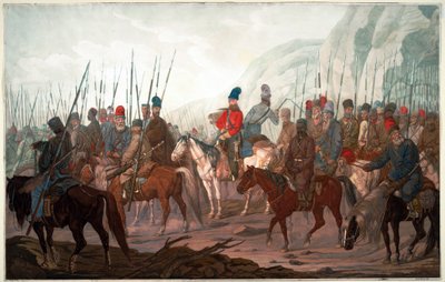 Marcha de los cosacos de los Urales a través de Bohemia de Carl Adolph Heinrich Hess