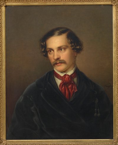 Retrato del dramaturgo y compositor Alexander Baumann de Carl Adolph Wangberg