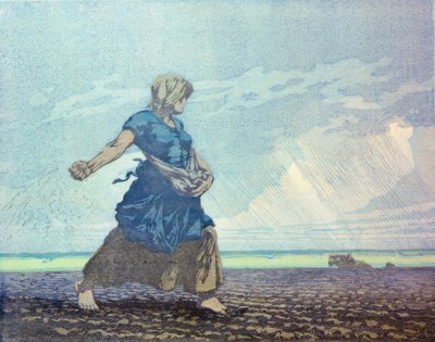 Mujer sembrando de Carl Alexander Brendel