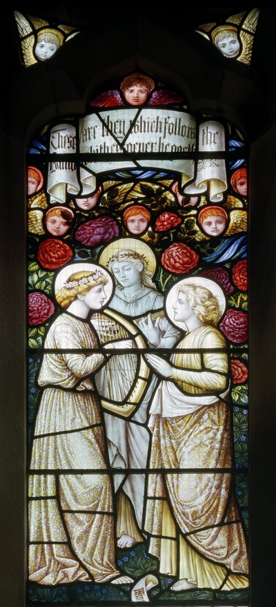 Llantysilio, St Tysilio, Músicos ángeles, 1890 de Carl Almquist