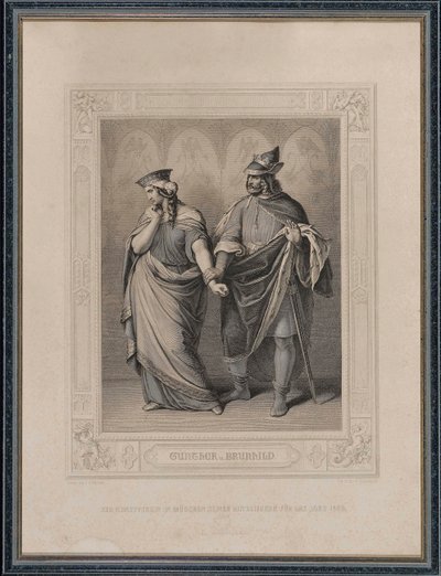 El Cantar de los Nibelungos. Gunther y Brunilda, 1860 de Carl Arnold Gonzenbach