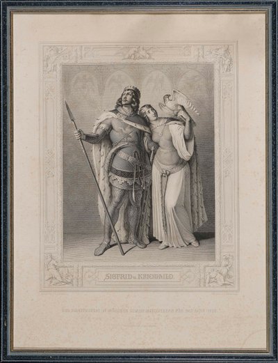 El Cantar de los Nibelungos. Sigfrido y Kriemhild, 1860 de Carl Arnold Gonzenbach