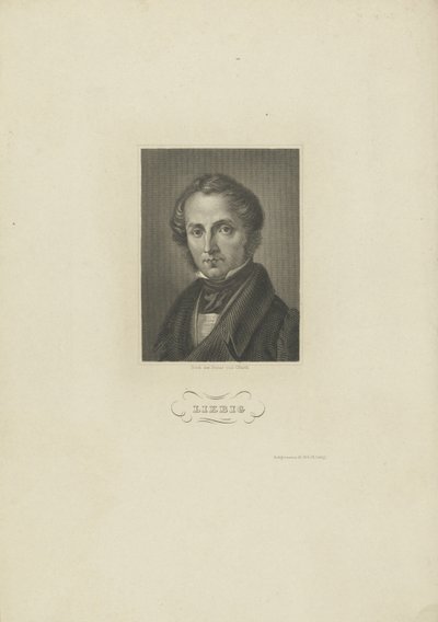 Retrato del químico Justus von Liebig, c. 1840 de Carl Barth