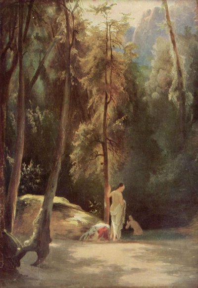 Bañistas en el parque de Terni (Bañistas en el bosque) de Carl Blechen
