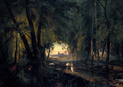 Sendero forestal cerca de Spandau, 1835 de Carl Blechen