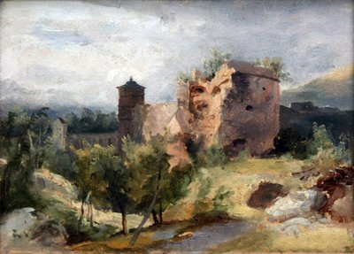 Alemán: Der zersprengte Turm des Heidelberger Schlosses La torre destrozada del castillo de Heidelberg de Carl Blechen