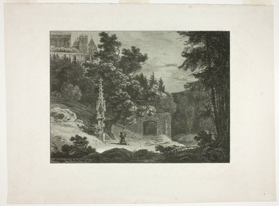 Peregrino en el bosque de Carl Blechen