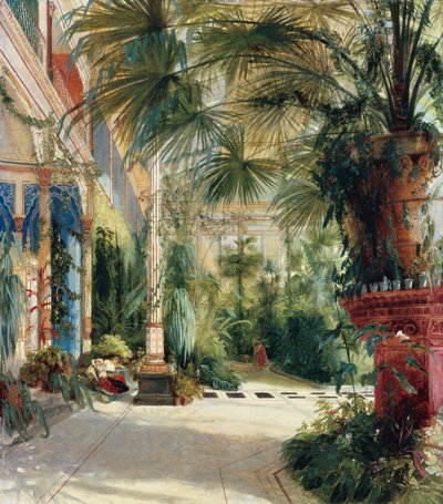 El interior de la Casa de las Palmas, 1832-1833 de Carl Blechen