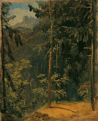 Camino forestal en el Harz de Carl Blechen