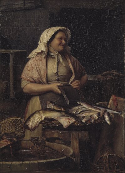 Una pescadera de Carl Bloch