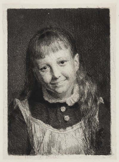 La niña sonriente. Retrato de Ida Alma Bloch de Carl Bloch