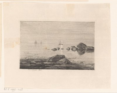 Rocas en el agua de Carl Bloch