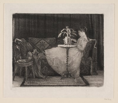 Dama leyendo de Carl Bloch