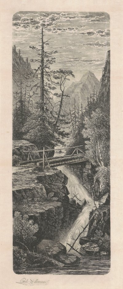 Cascada, Montañas Rocosas de Carl C. Brenner