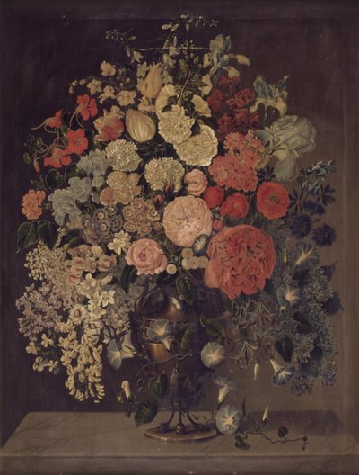 Un gran jarrón con flores de Carl Christian Seydewitz