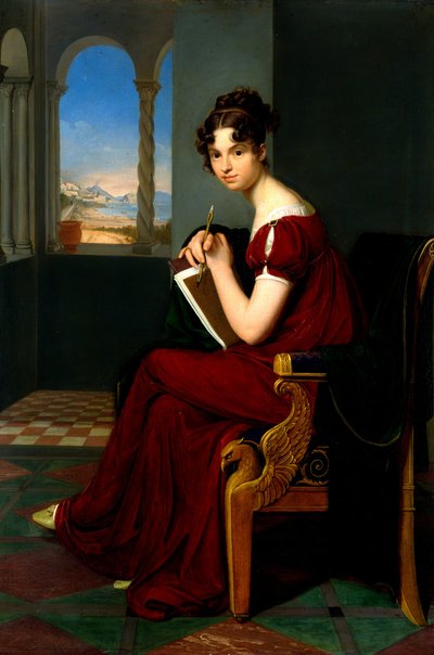 Joven dama con utensilios de dibujo, 1816 de Carl Christian Vogel von Vogelstein