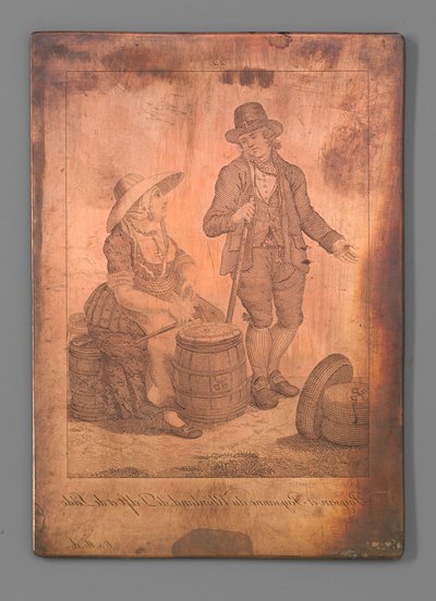 Campesina y Campesina de Renania de Delft de Leide de Carl Cristiaan Fuchs