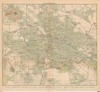 Plano de la ciudad de Berlín de Carl Diercke