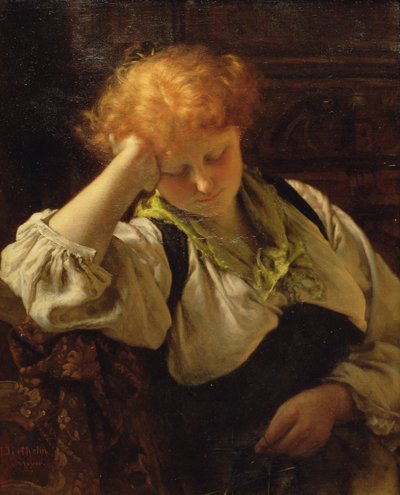 La siesta de la tarde (óleo sobre lienzo) de Carl Diethelm Meyer